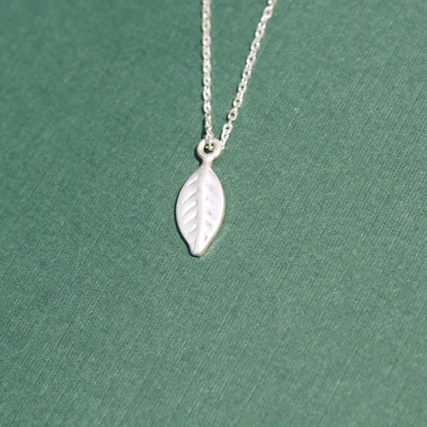 silver leaf charm
